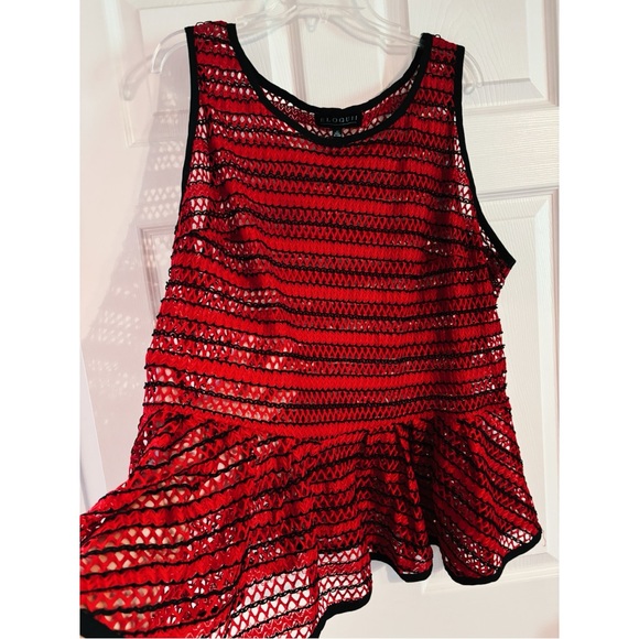 Eloquii open woven peplum top ♥️♣️ - Picture 3 of 4